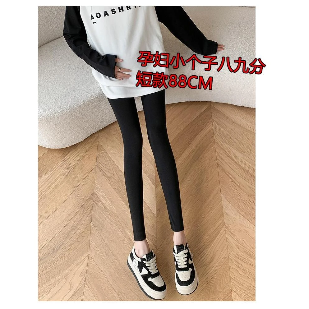 矮小个子孕妇裤子女秋冬外穿打底裤145-155春秋季加绒八九分裤150