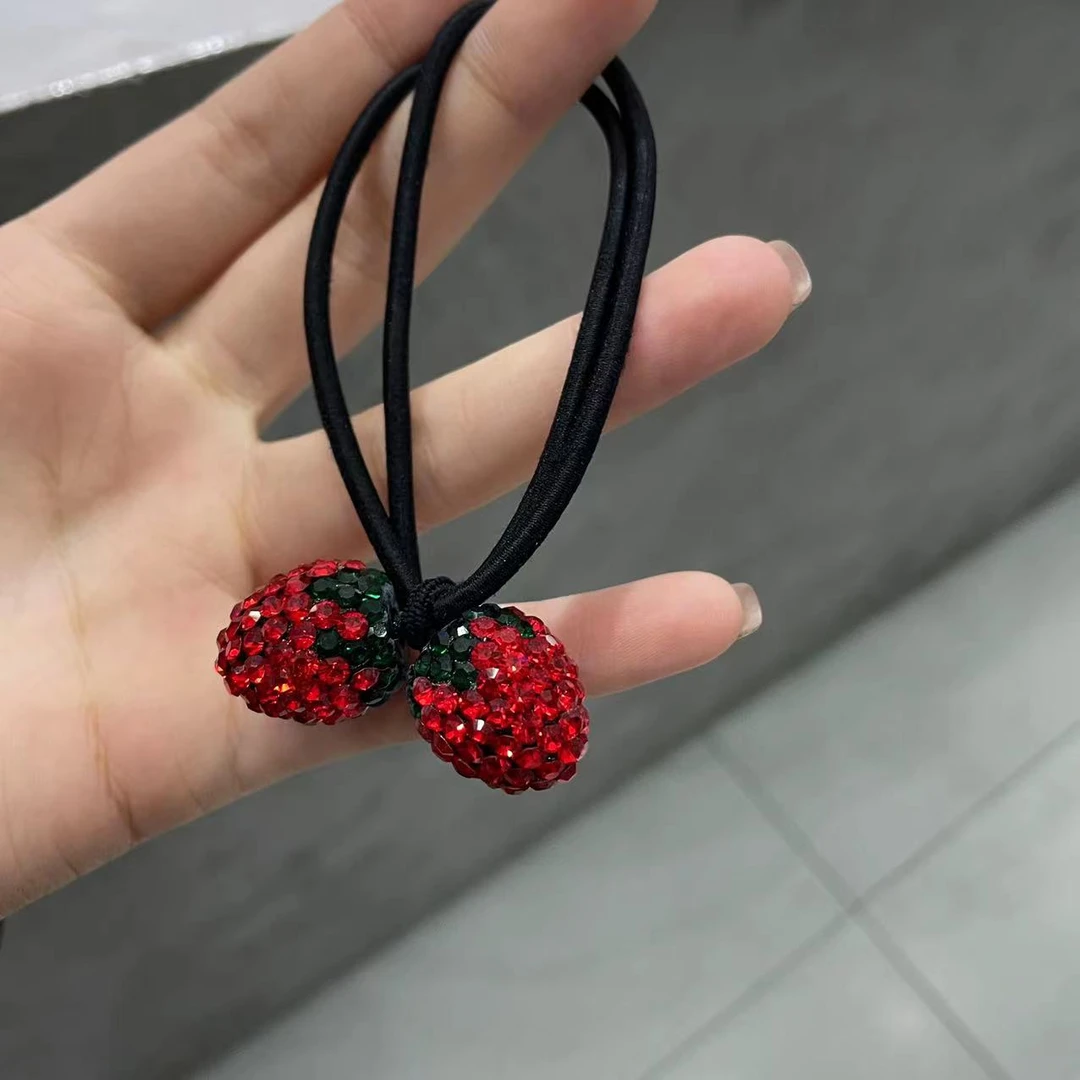 百搭系 可爱风超闪小草莓时尚发绳  AF-6284