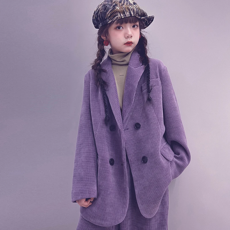 冷大娘定制男女儿童灯芯绒宽松上衣休闲街舞演出表演服亲子款