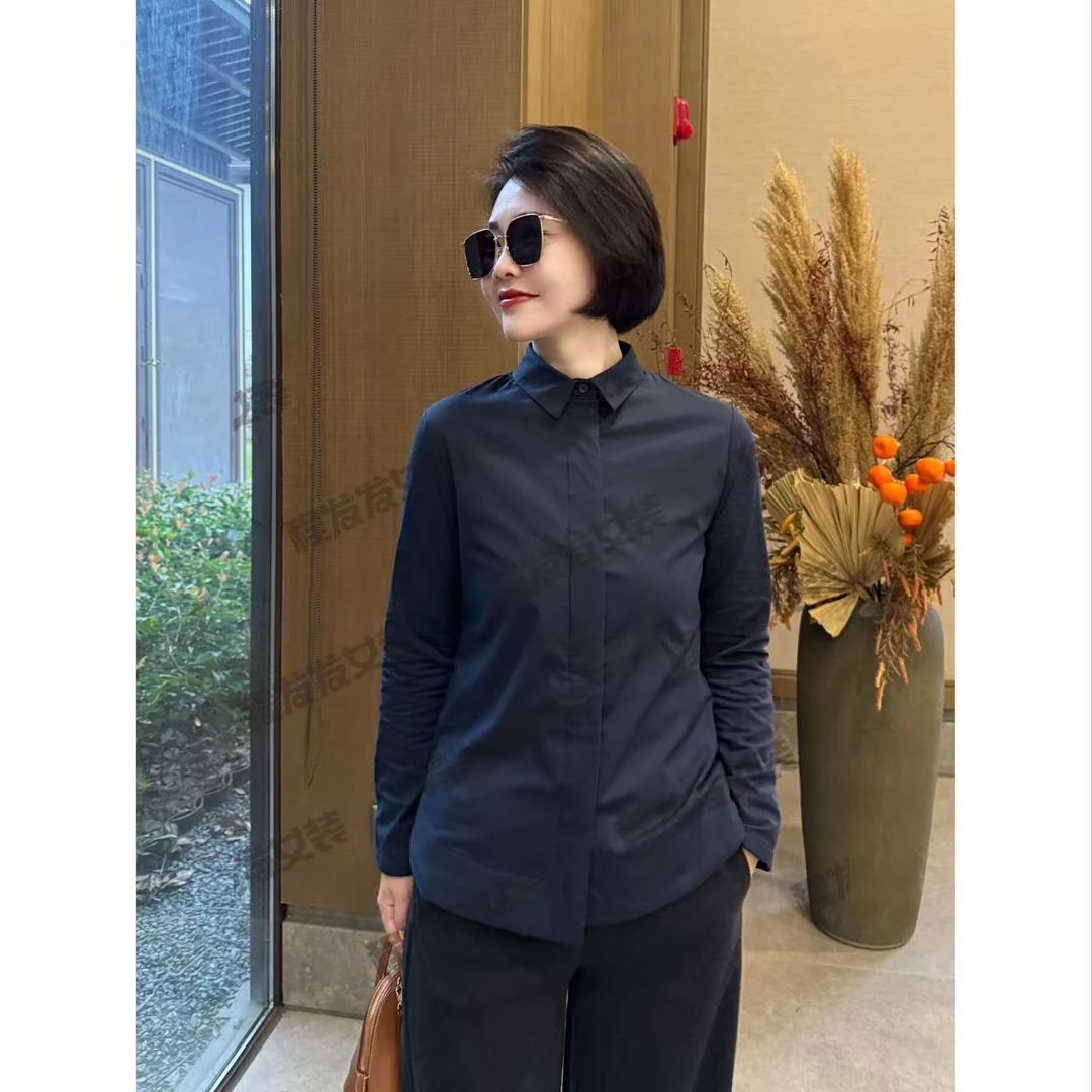 【程发发】（尘圆）百搭纯色时尚简约休闲加绒长袖衬衫F1590