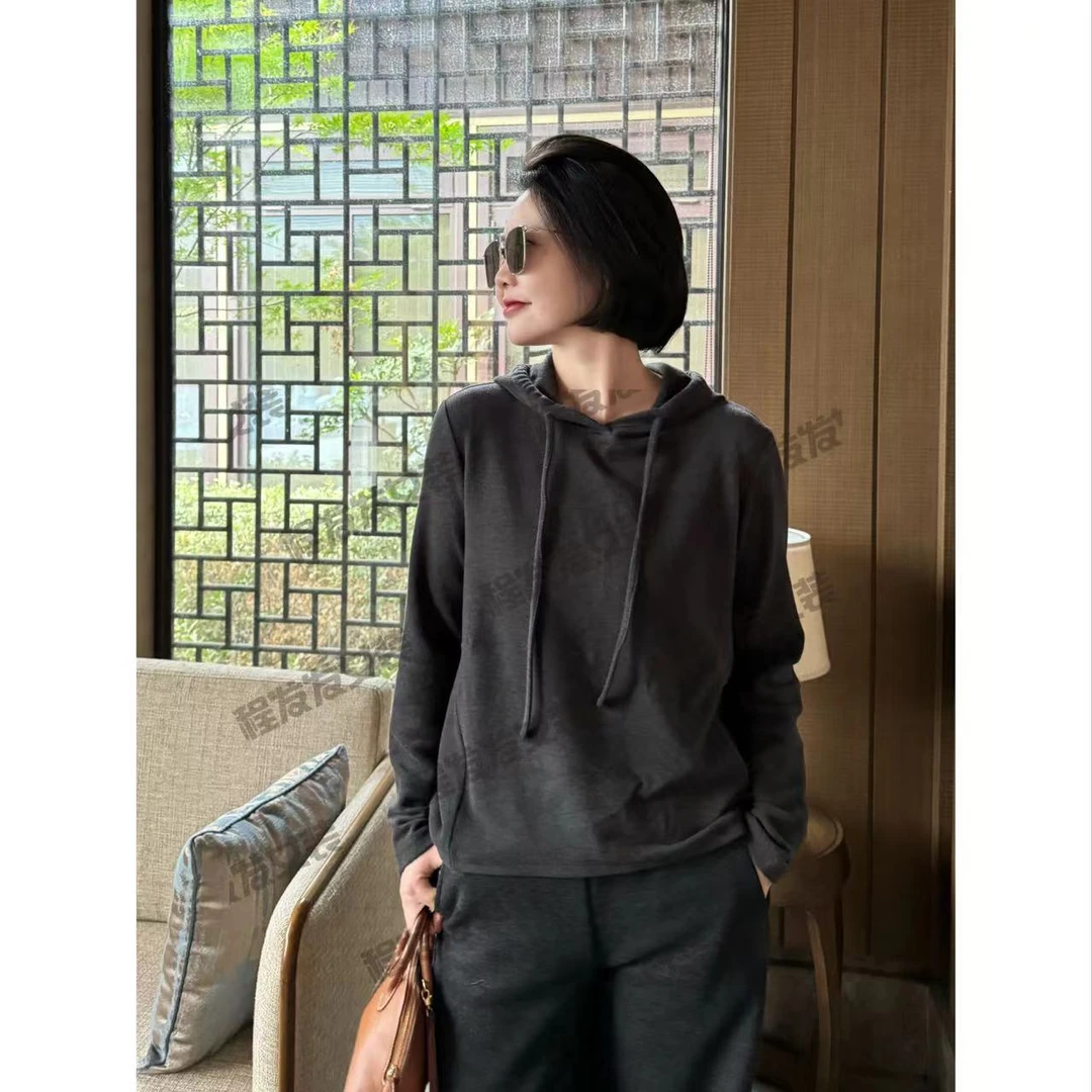 【程发发】（尘圆）德绒连帽卫衣打底衫 F1576