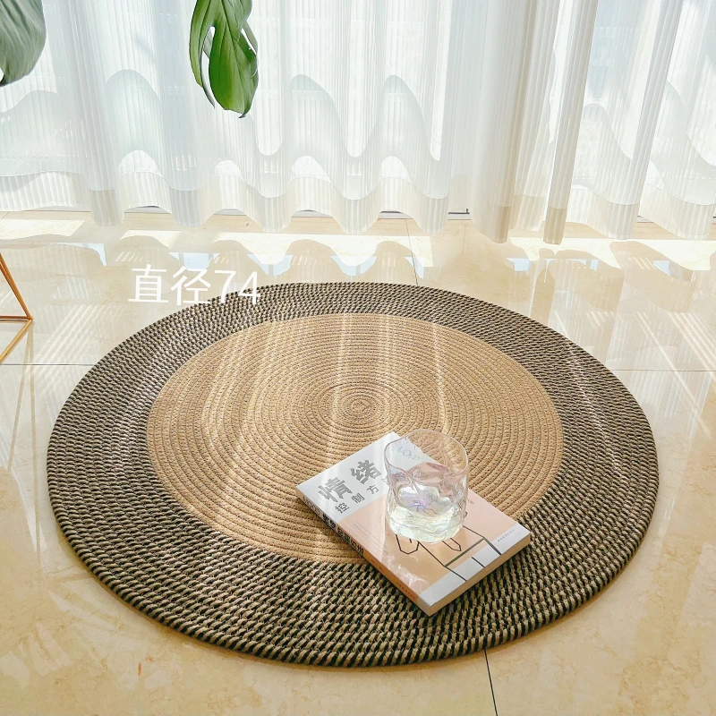 双拼手工编织地毯实用居家好物创意家用地垫加厚款