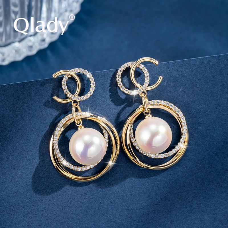 贝珠耳钉女款银耳饰2025年新款耳坠高级感