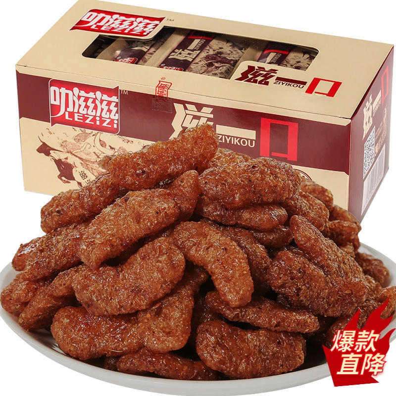 叻滋滋滋一口韩式素牛肉零食爆辣大豆素肉8090后儿时怀旧小吃食品