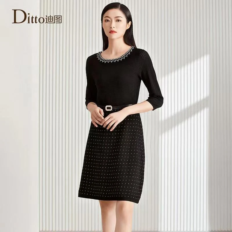 迪图（配注货号+色+尺码）秋季时尚连衣裙