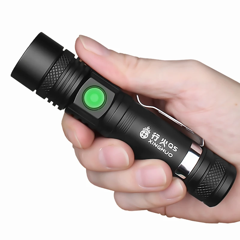 行火手灯家用手电筒强光充电户外超亮远射小型便携式led多功能Q4