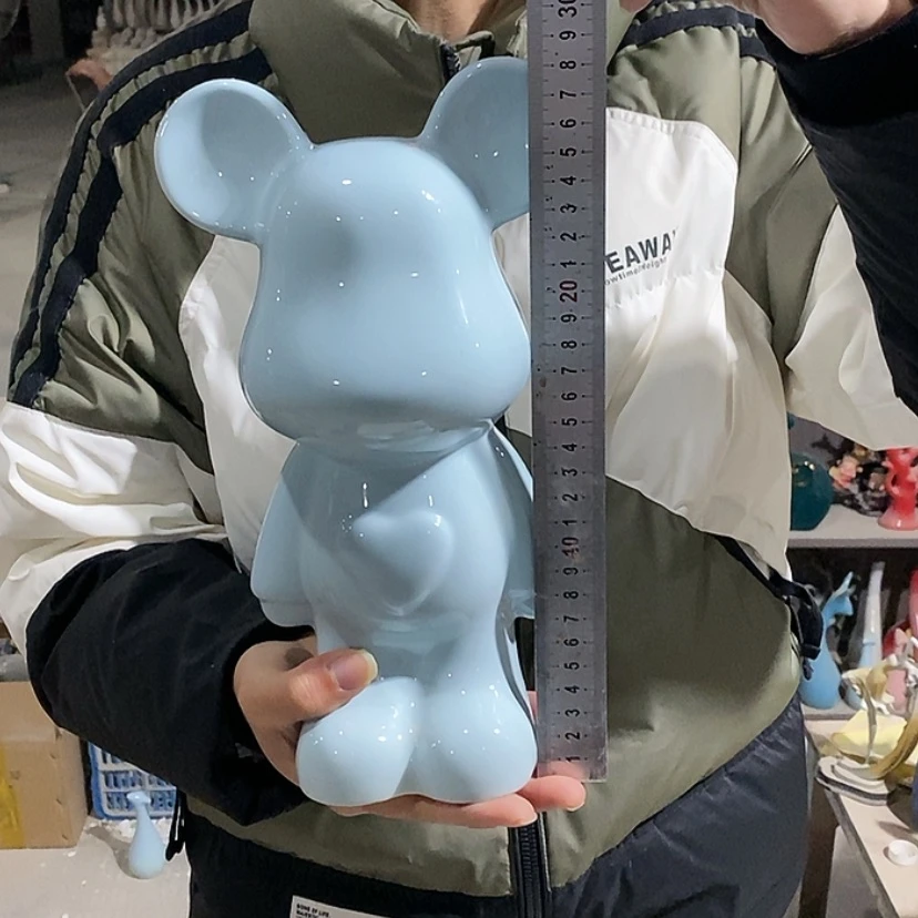 【闪购商品】陶瓷摆件天空蓝爱心熊