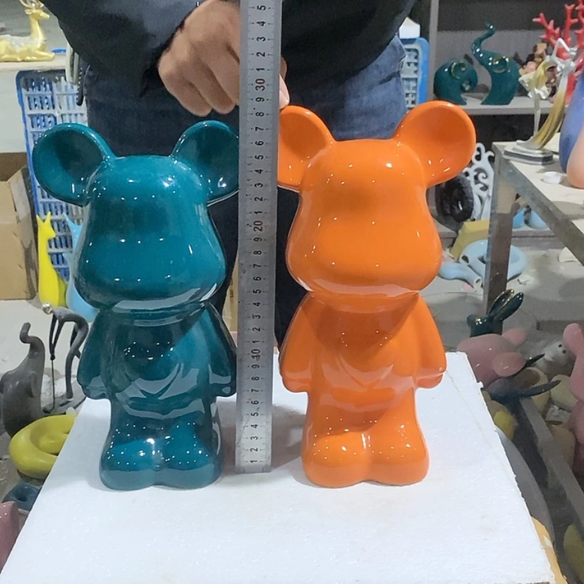 【闪购商品】陶瓷摆件橙和绿爱心熊
