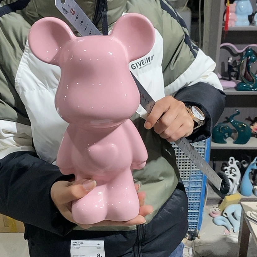 【闪购商品】陶瓷摆件粉色爱心熊