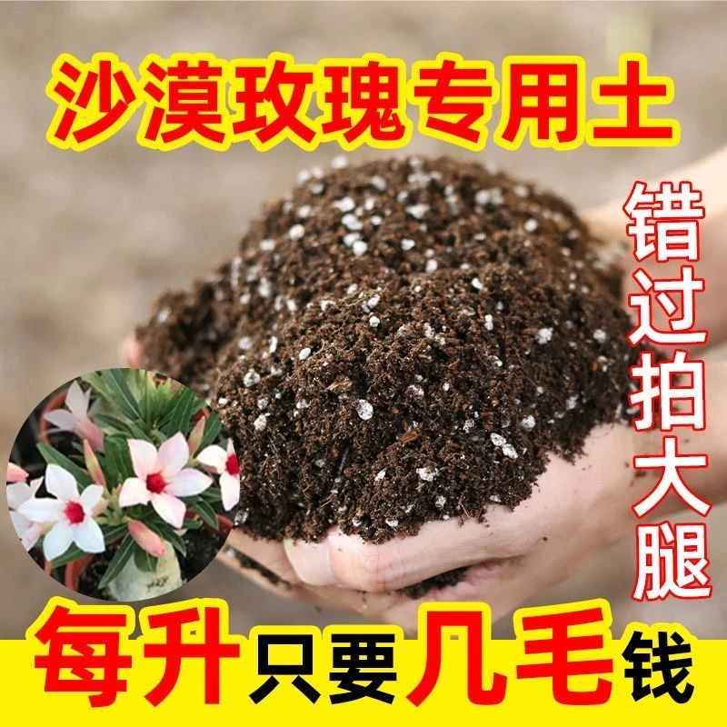 沙漠玫瑰专用进口泥炭营养土疏松透气养花种菜泥土多肉绿植养花土