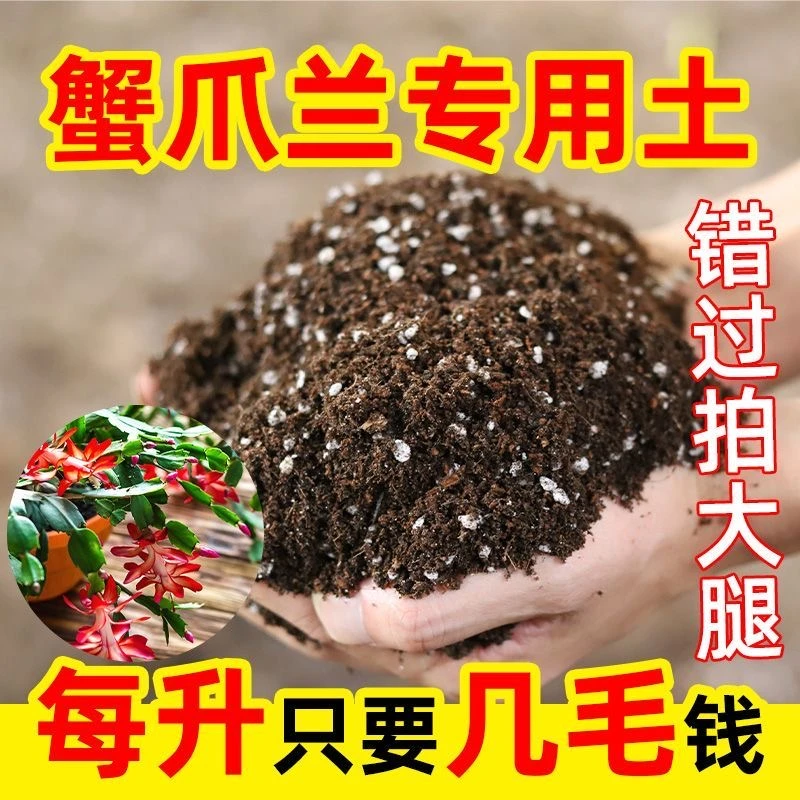 蟹爪兰专用进口泥炭营养土疏松透气养花种菜泥土多肉土绿植养花土