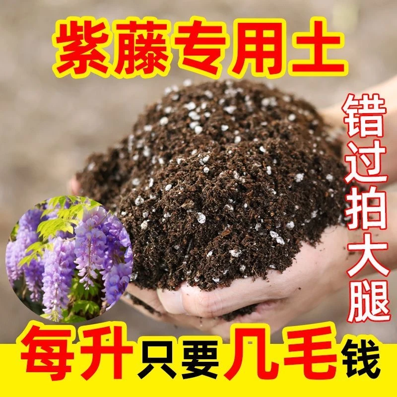 紫藤专用进口泥炭营养土疏松透气养花种菜泥土多肉土绿植养花泥土