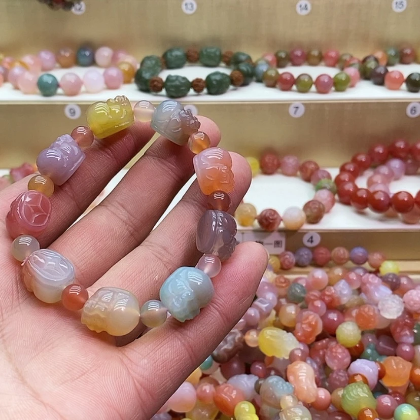 【闪购商品】玛瑙/玉髓手链未镶嵌小*晶