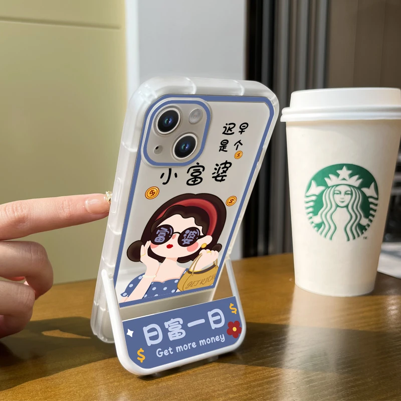 适用iphone13/华为/OPPO/VIVO/小米/荣耀新款支架手机壳硅胶