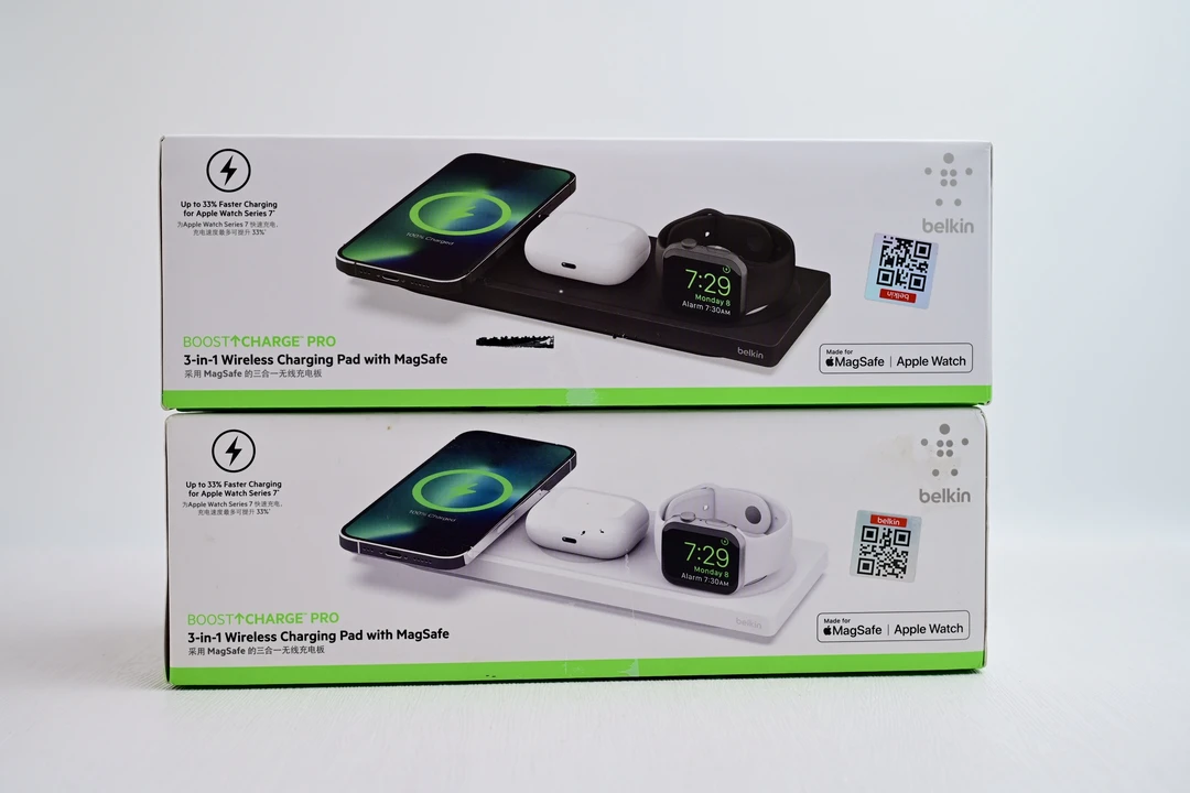 95新 Belkin/贝尔金 三合一无线充电板iPhone/watch/AirPods快充