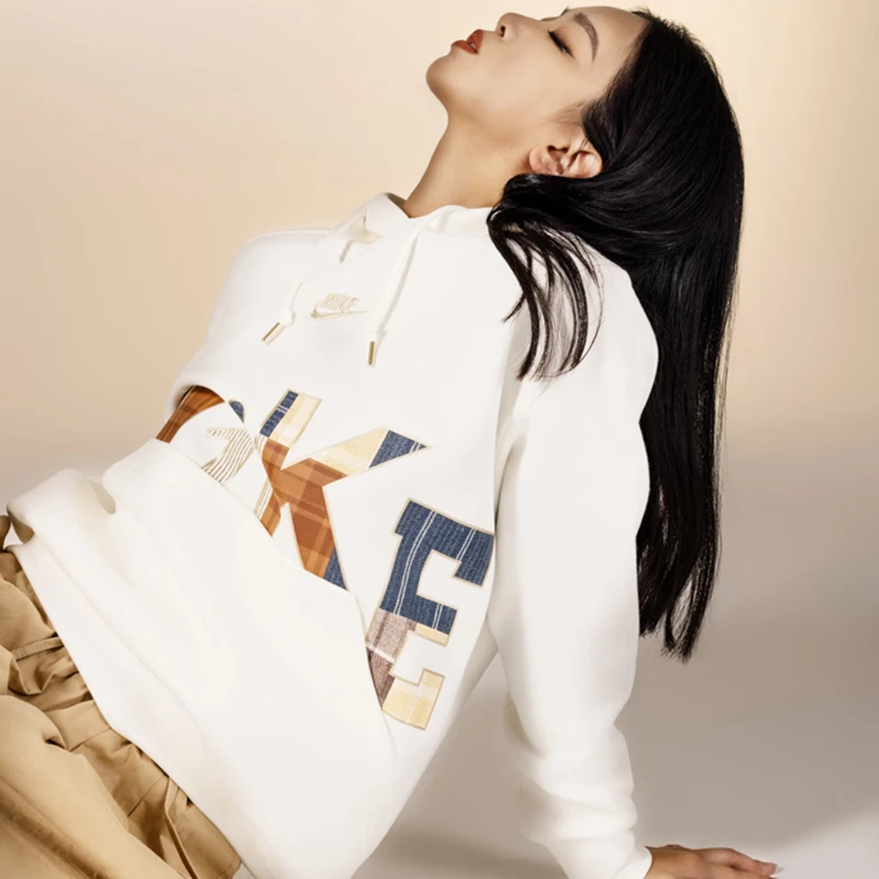 预Nike耐克卫衣女FEEL户外跑步运动舒适连帽卫衣外套FV3977-133