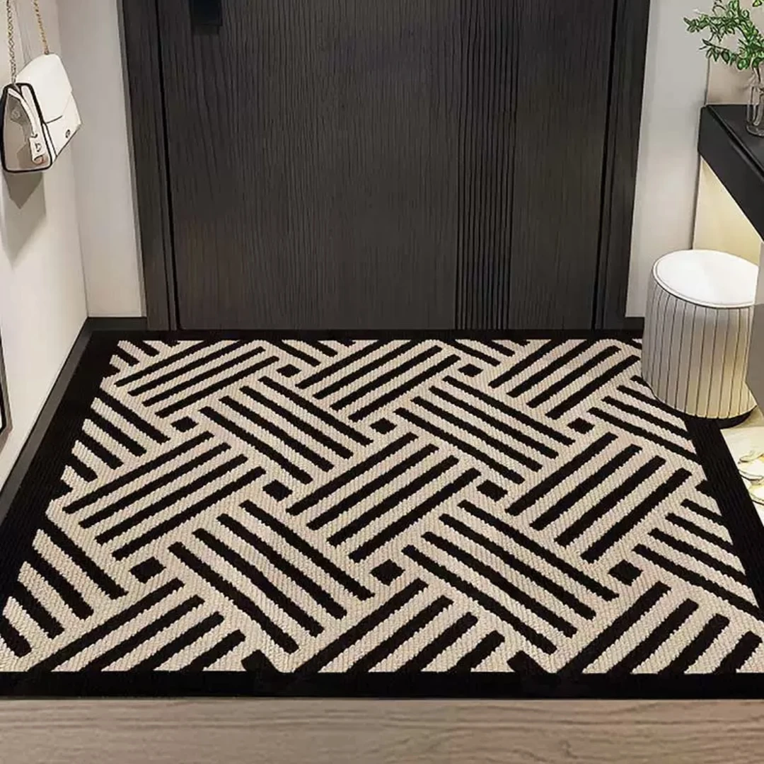 线条入户地垫丙纶机织防滑蹭泥沙高端进门玄关