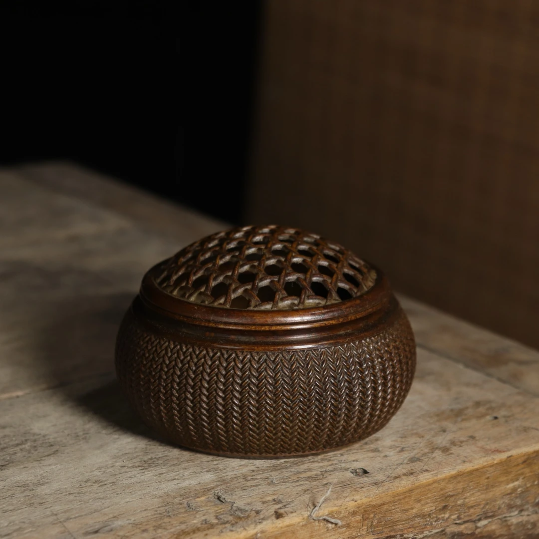 苏工纯铜香炉檀香炉全铜家用室内盘香炉檀香炉仿古熏香炉香炉纯铜