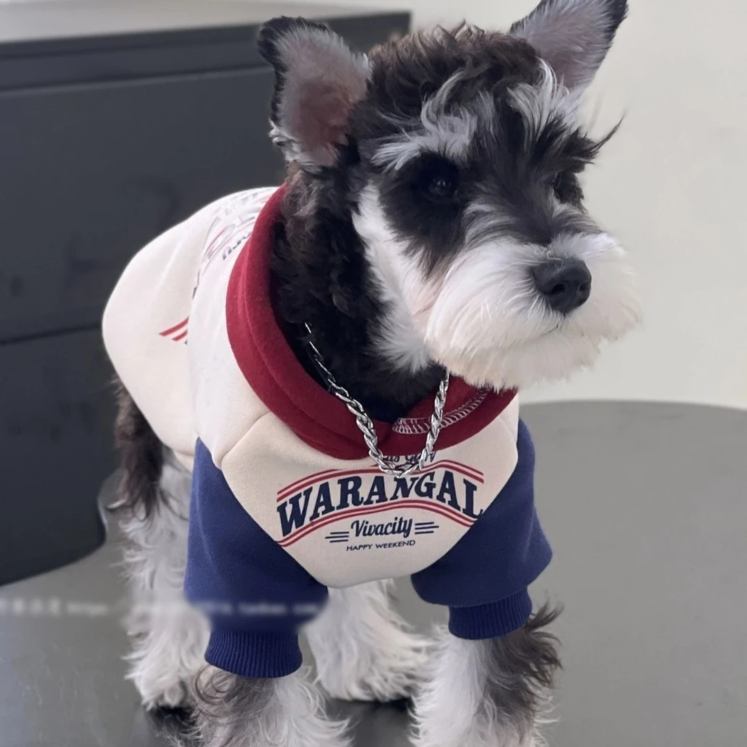 宠物卫衣秋冬加绒中小型犬小狗狗衣服泰迪比熊博美雪纳瑞猫咪衣服