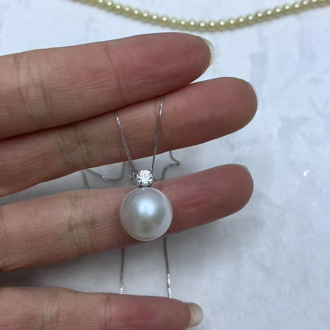 铁合金吊坠 海水澳白王妃吊坠13-14mm