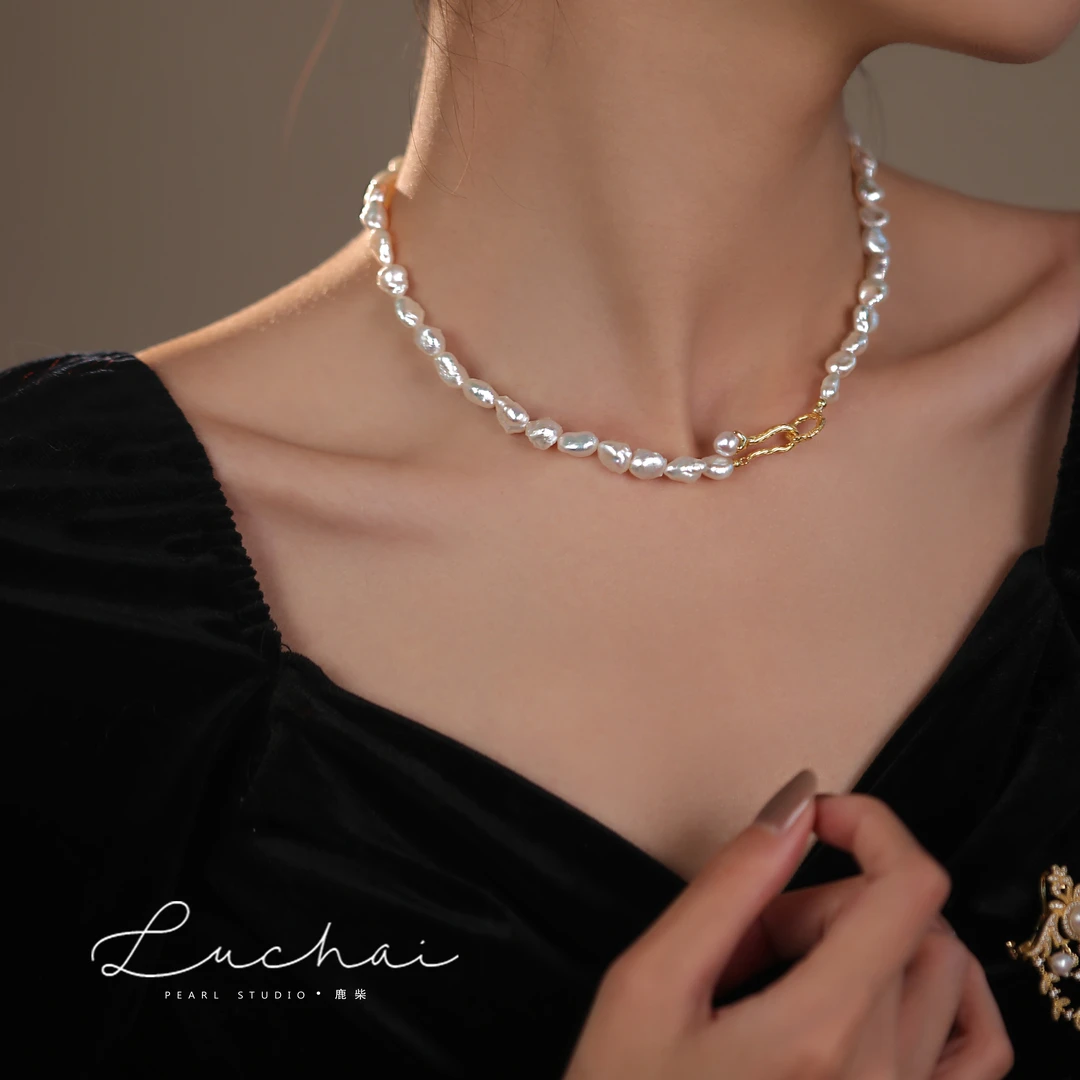 无核巴洛克珍珠项链高级感时尚小众轻奢气质设计师法式多样性发货