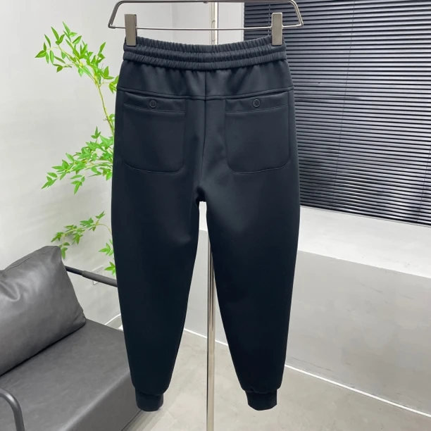 2025简约风新款黑色卫裤裤子抽绳净版休闲百搭干净纯色束脚小脚裤