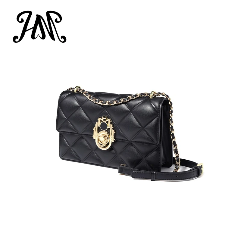 HAOM·LIREN【宠粉专属】新款春夏菱格链条包风情单肩斜挎包5307黑色