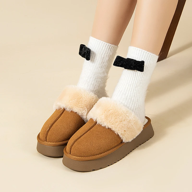 拖鞋包头2024冬季新款保暖外穿休闲厚底防滑居家毛毛拖