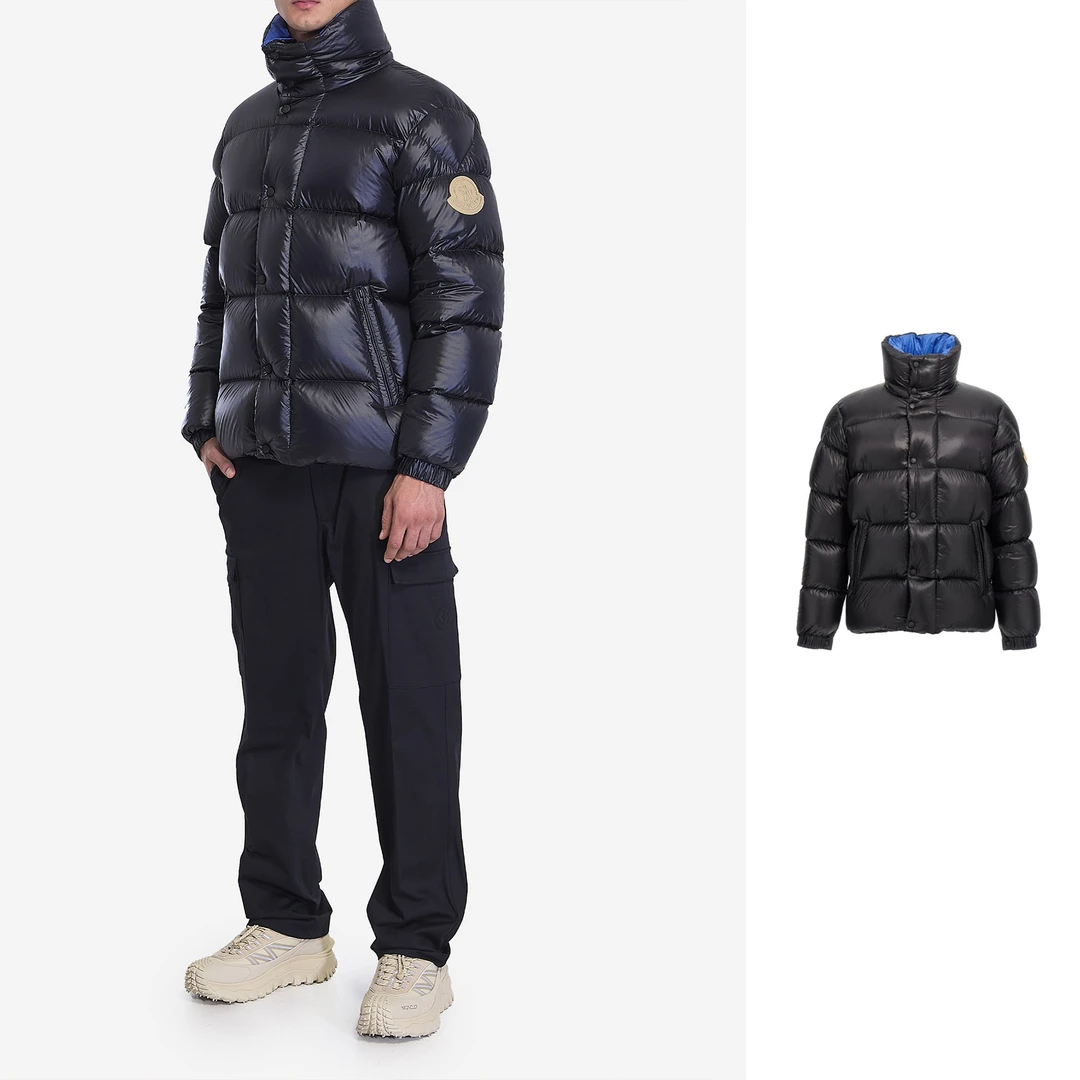 全新未使用 MONCLER 黑色立领羽绒夹克 DERVOX 1A00188-595GJ-995
