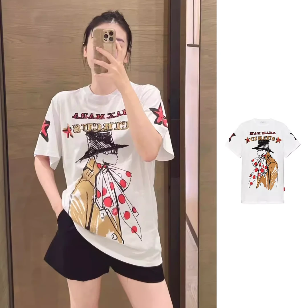 全新未使用  MAX MARA 白色涂鸦T恤 MARA-010