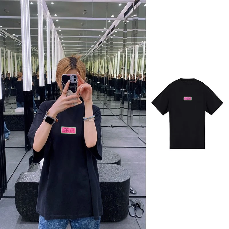 全新未使用 Maison Margiela/梅森马吉拉 MM6 彩色数字标 T恤