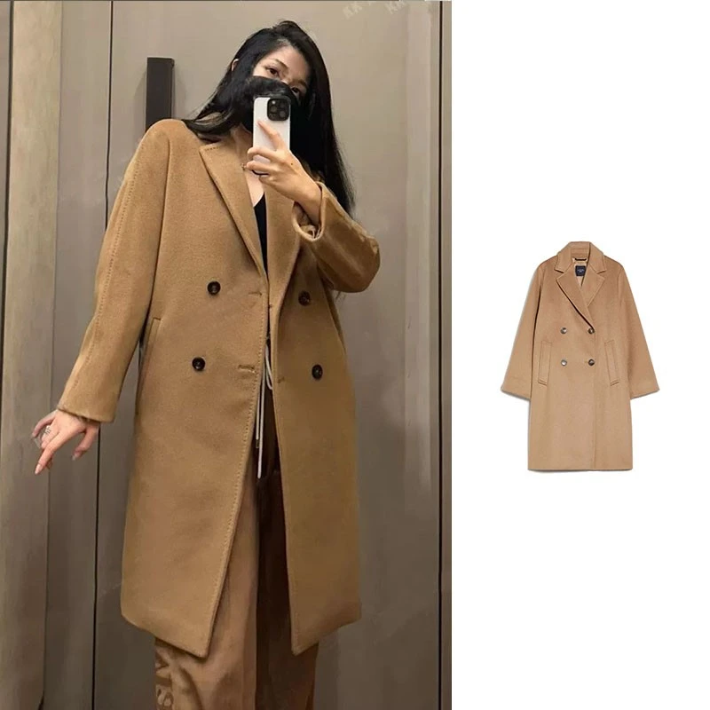 全新未使用 MaxMara WEEKEND 中长款双排扣羊毛大衣ZUM ZUM-006