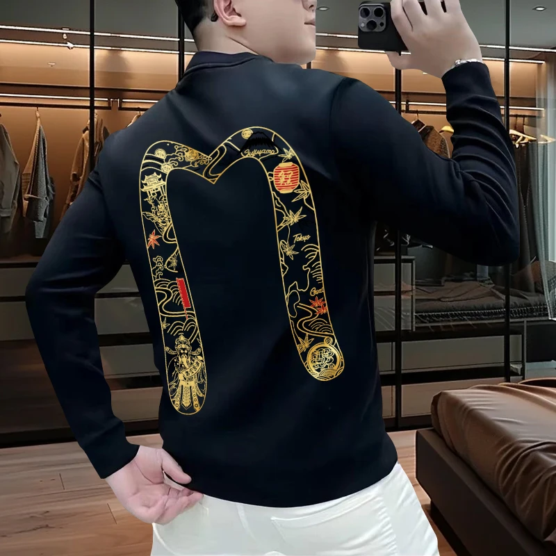 个性潮流重磅圆领卫衣痞帅街头宽松休闲秋季印花时尚男士潮流卫衣