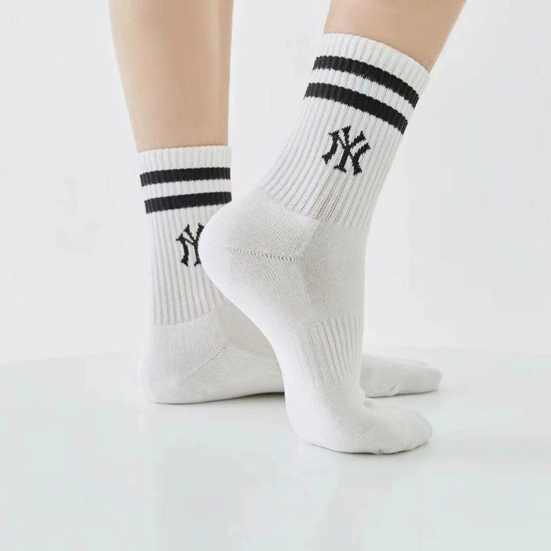 MLB正品满标老花袜子NY标LA标中筒袜男女同款【破价福利】001