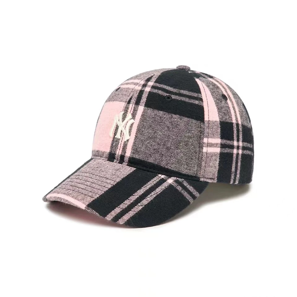 清3ACPCW126  字母格子 棉 棒球帽 女款152