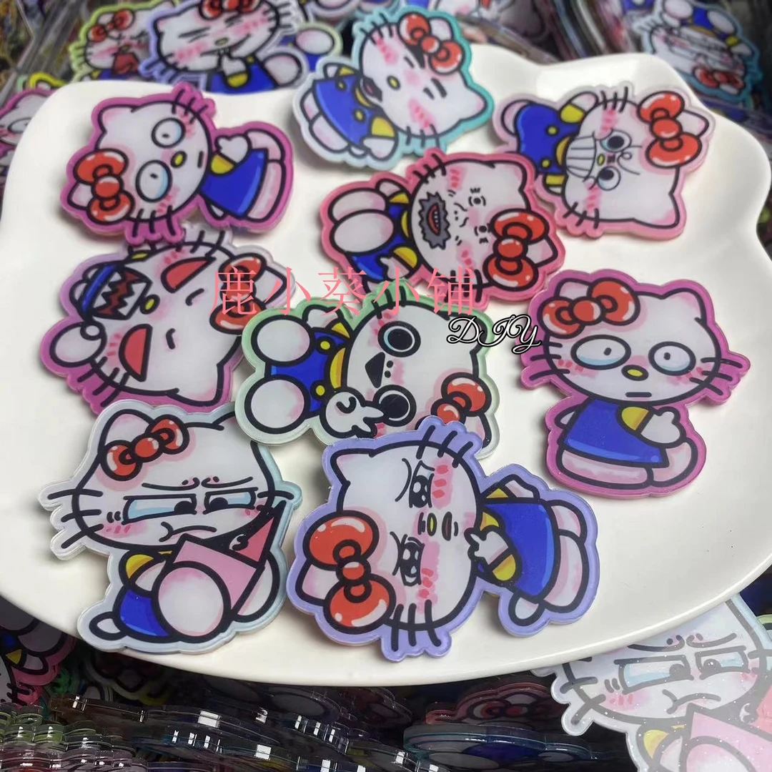 【现拍现装】4cm  6cm手绘款异形DIY卡通动漫亚克力片片
