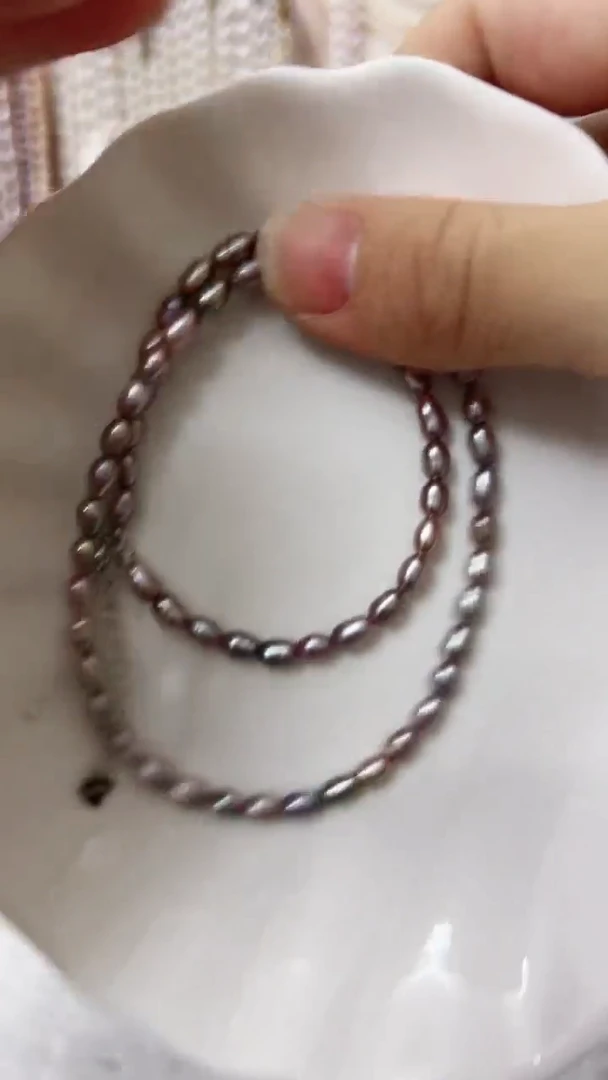 【闪购商品】淡水珍珠项链银S925镶嵌珍珠项链