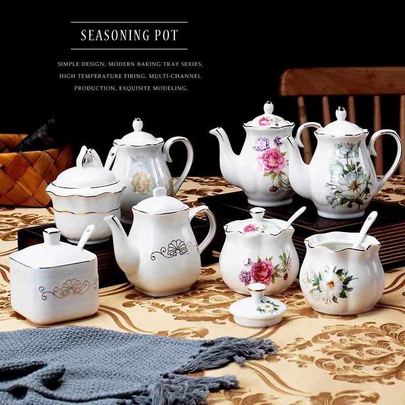 陶瓷调味罐酱油瓶厨房家用醋壶调味壶油壶调料盒高档创意简约轻奢