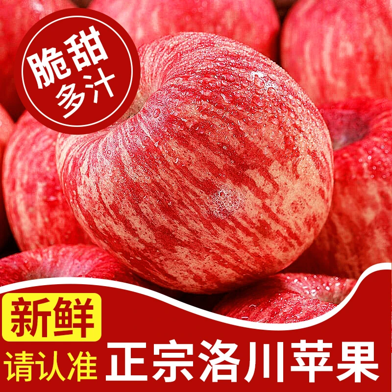与辉同行洛川红富士苹果 产地直发 脆甜多汁 好品质酥脆 霜降汁水