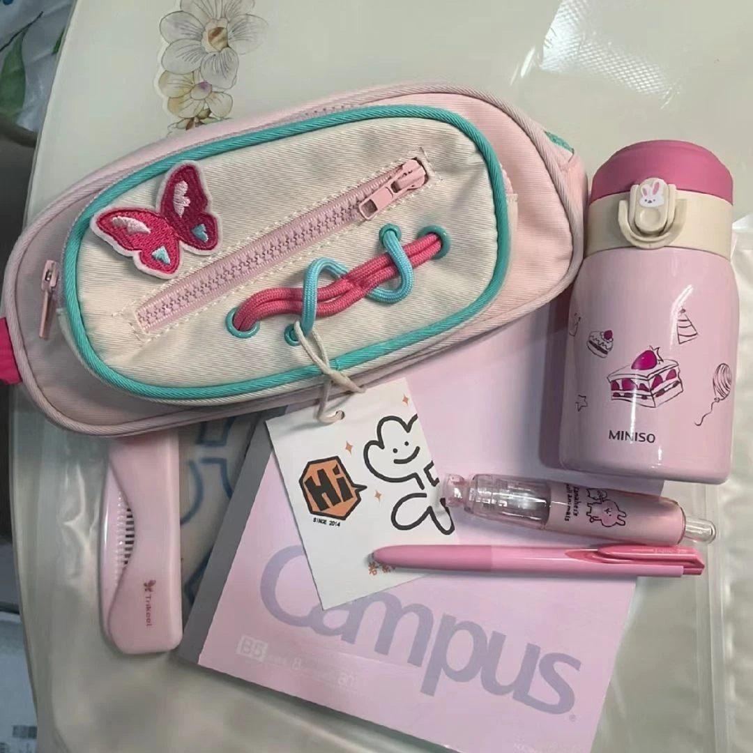 小红书同款多巴胺高颜值笔袋女孩学生大容量多功能小众文具笔袋