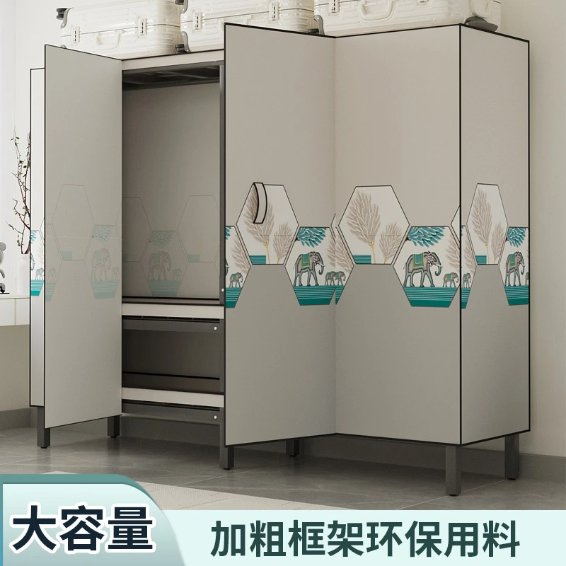 玫瑰依9简易衣柜免安装可折叠收纳柜家用卧室开门防潮承重布衣柜