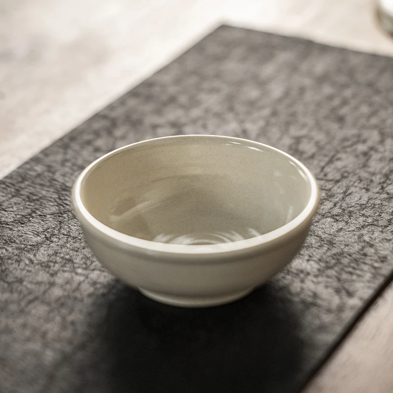 茶诵草木灰釉螺纹开片壶承茶碗简约陶瓷纯色茶道