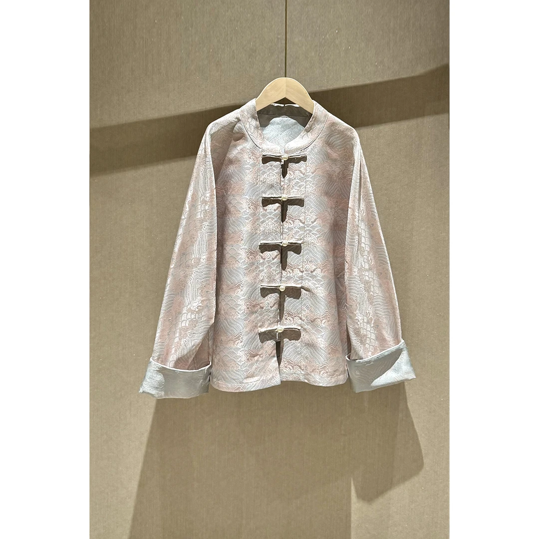 【云水谣】双面穿复古国风新中式宋锦织花新款外套