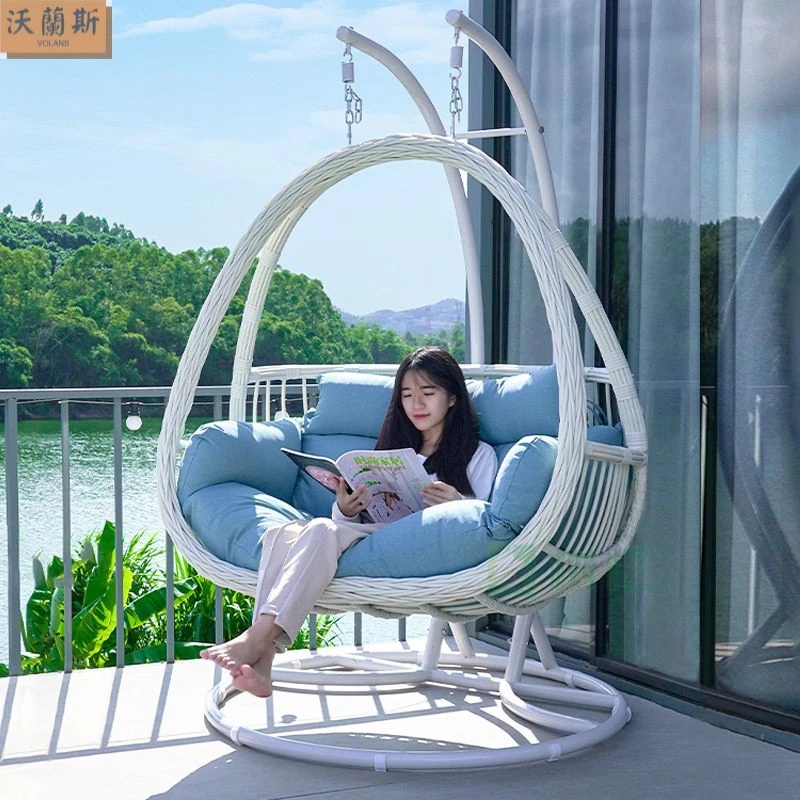 轻奢单双人秋千懒人吊床吊篮藤椅家用摇篮椅室内阳台吊椅庭院大号