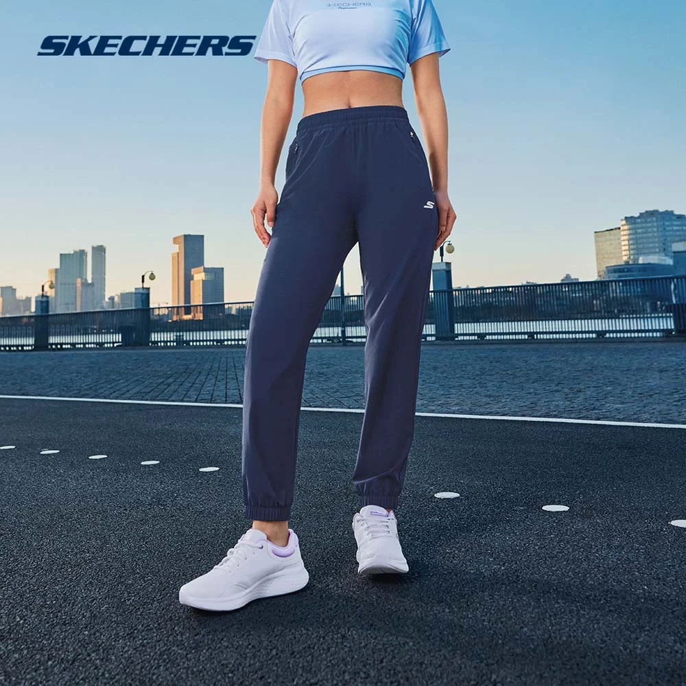 斯凯奇官方女款凉感速干裤弹力健身裤运动舒适长裤P224W114