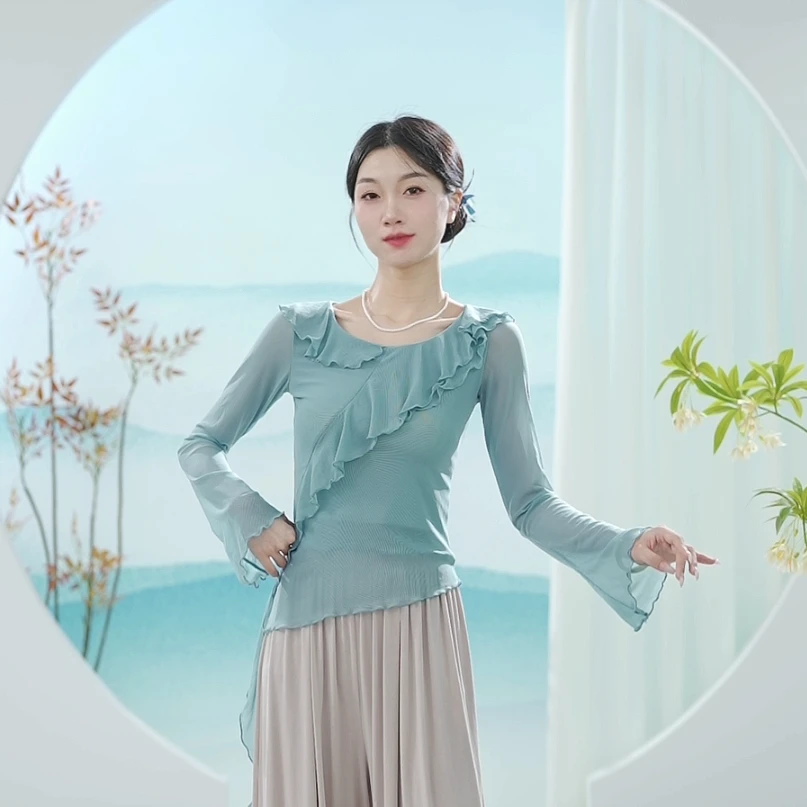 3392 D成人舞蹈服女款上衣练功形体仙气新款日常跳舞专用中国古典