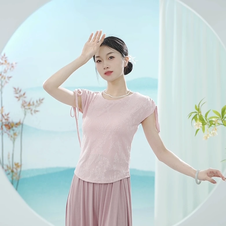 3155 D舞蹈练功服古典舞服装教师瑜伽服专用上衣成人女显瘦形体