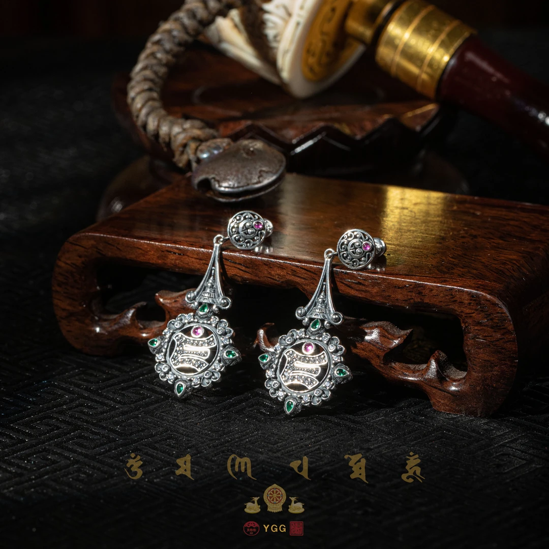 员格格 925银银制品 【般若】黄财耳坠/BWW24124