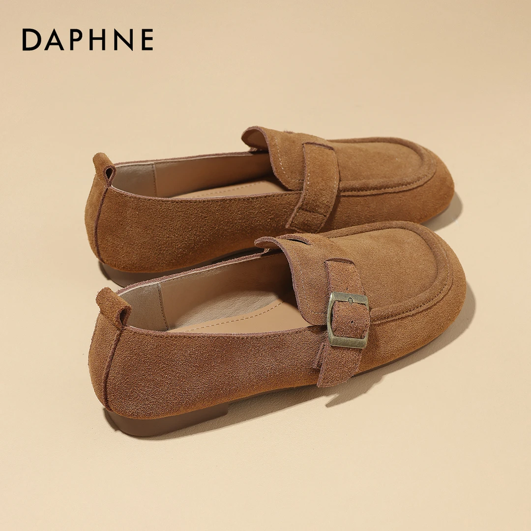 达芙妮平底软底单鞋女士2025新款春秋博肯勃肯鞋一脚蹬女鞋豆豆鞋