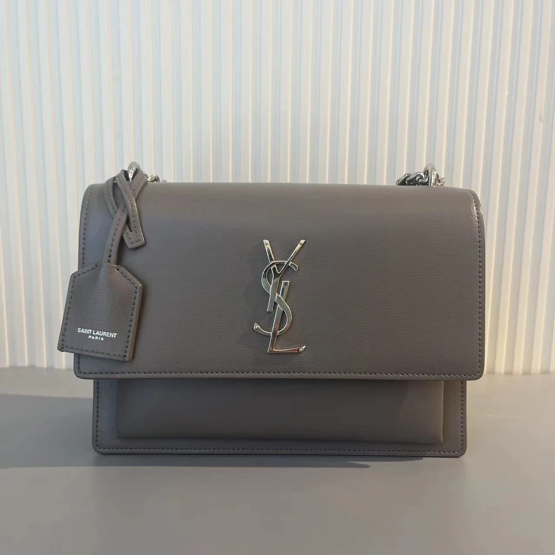 95新 包不多先生 琅迪 ysl 灰色中号日落包